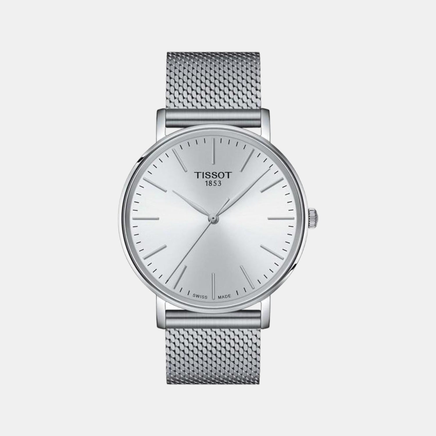 Tissot Everytime Men Quartz White Dial Analog Stainless Steel Watch T1434101101100