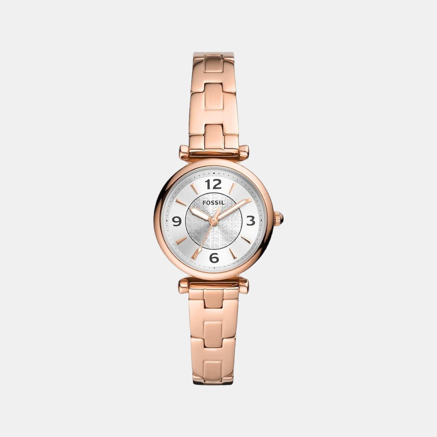 Fossil Carlie Women Quartz Silver Dial Analog Stainless Steel Watch ES5202