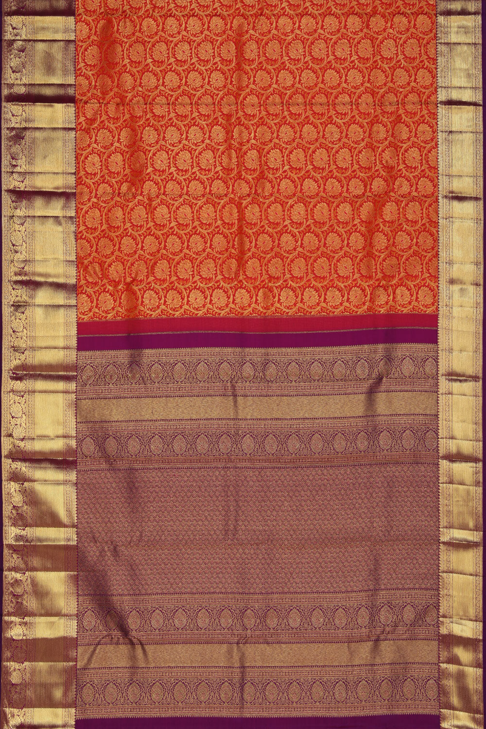 Kalanjali Kanchipattu Brocade Fuchsia-Pink Saree - view 3