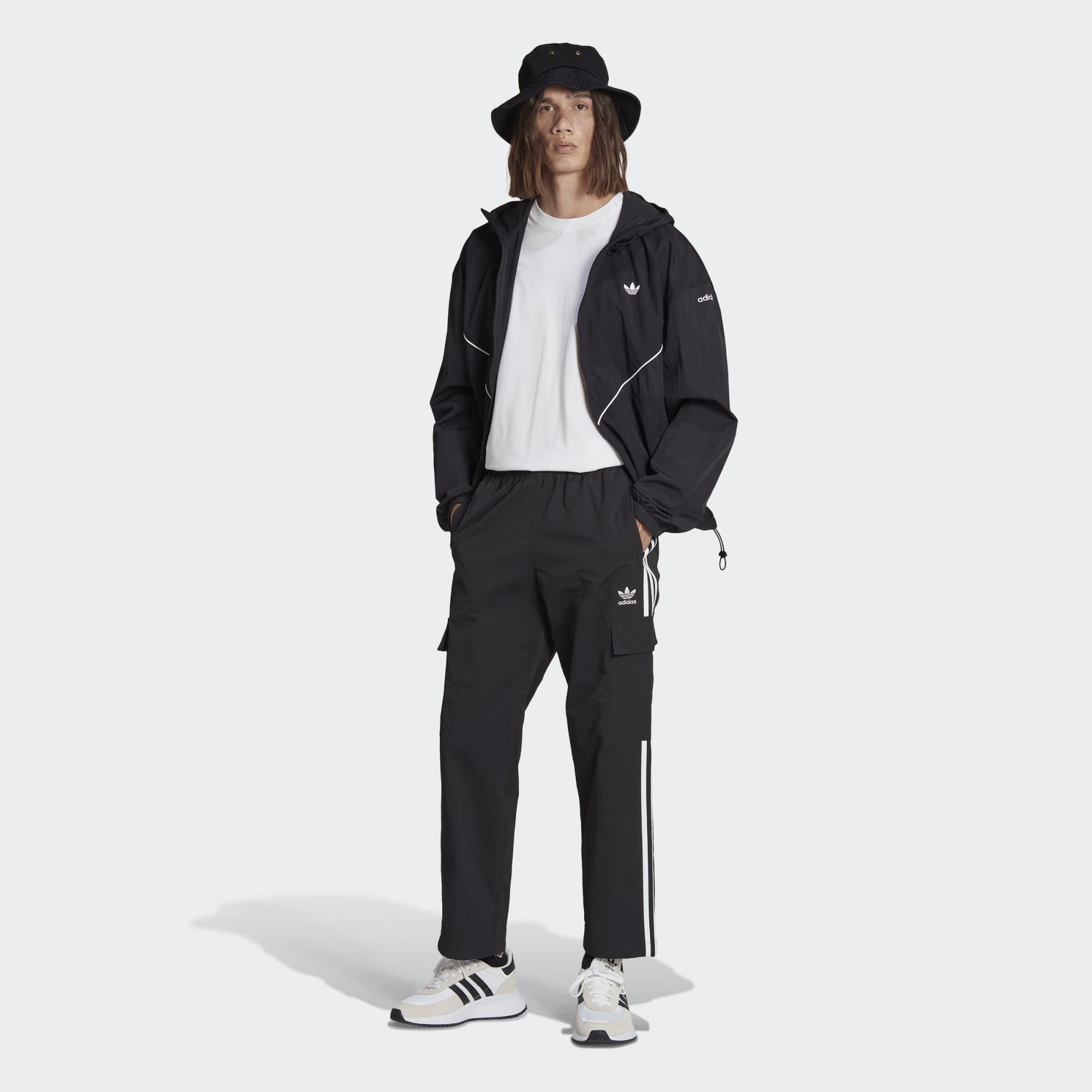 Adidas Originals | ADICOLOR CLASSICS 3-STRIPES CARGO PANTS { BLACK - view 5