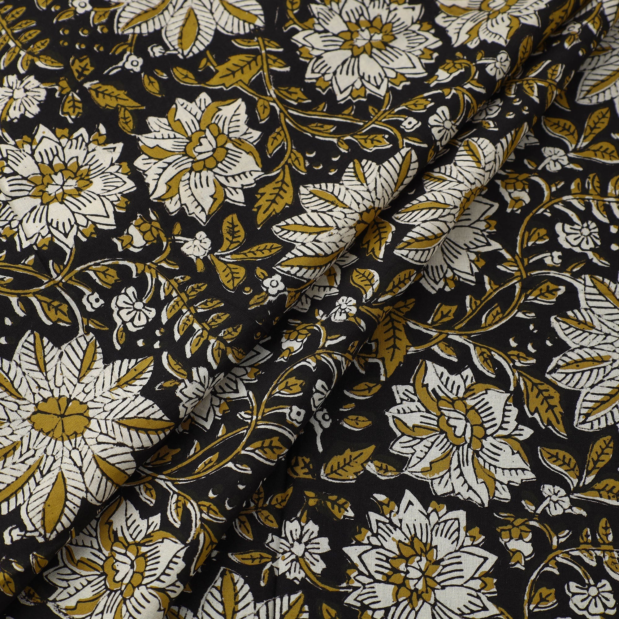 HAVELI CHRONICLES Block Printed Cotton Bagru Kalamkari Fabric 14 - view 2