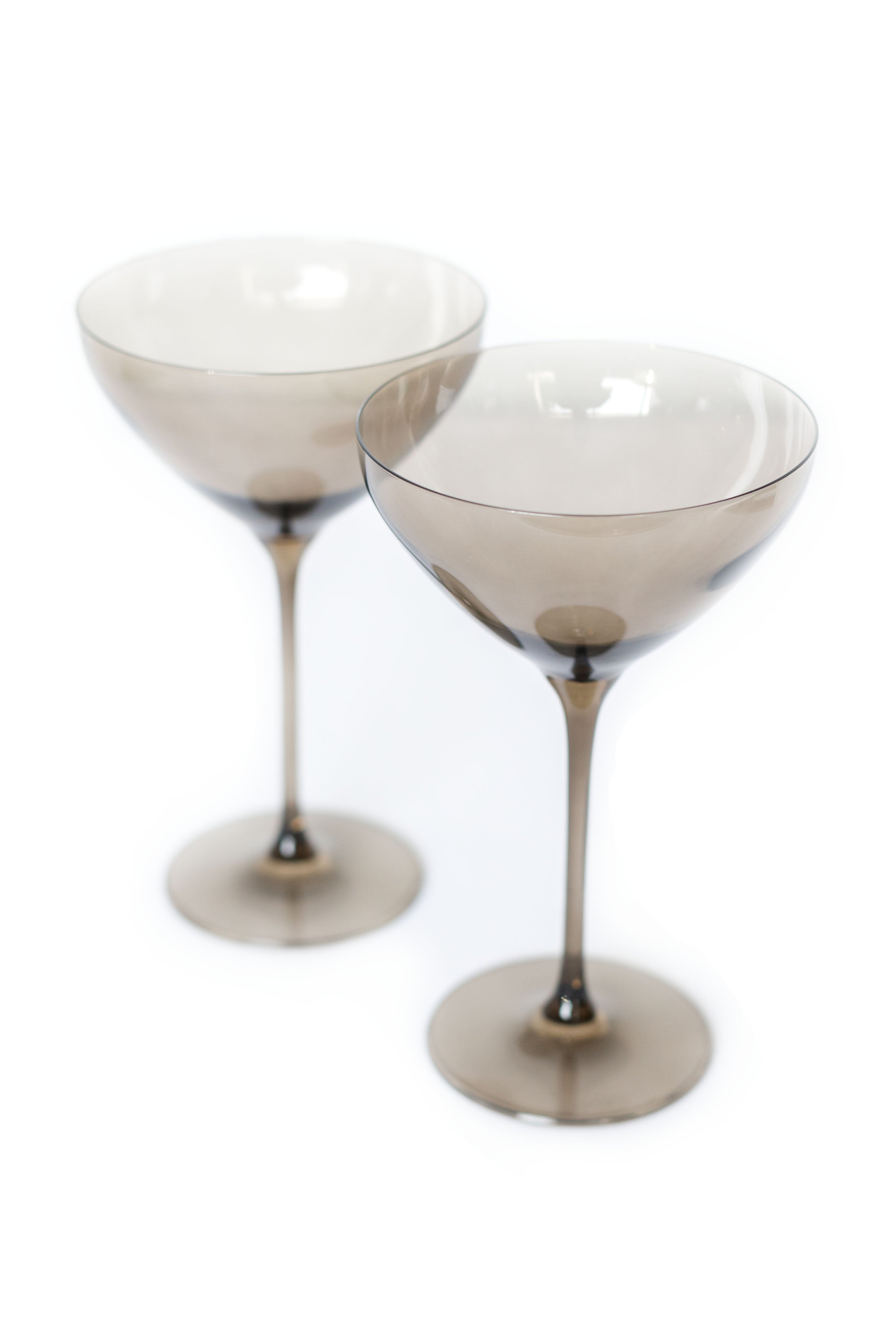 Estelle Colored Glass Estelle Colored Martini Glass - Set of 2 {Gray Smoke} - view 2