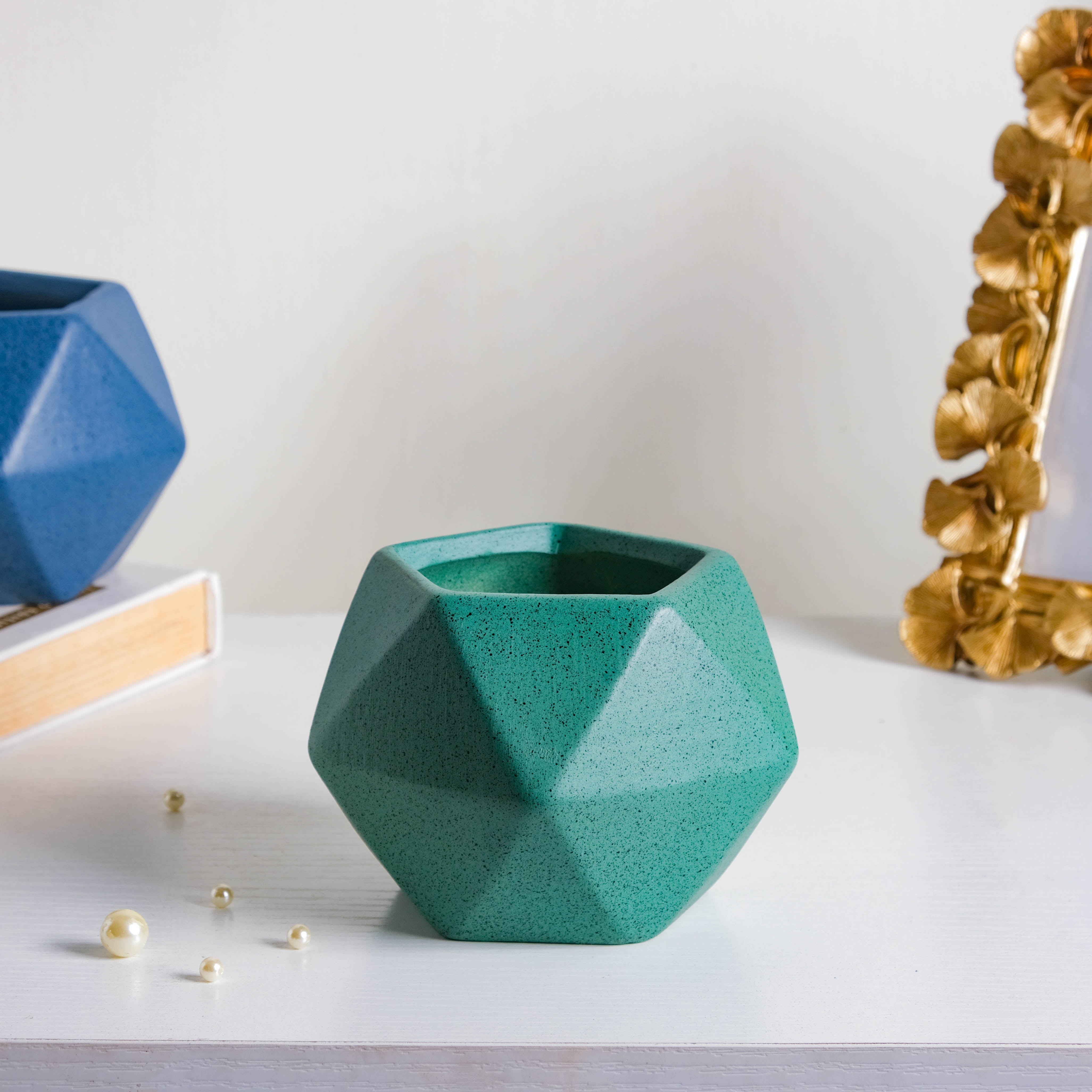 Nestasia Green Abstract Plant Pot - view 4