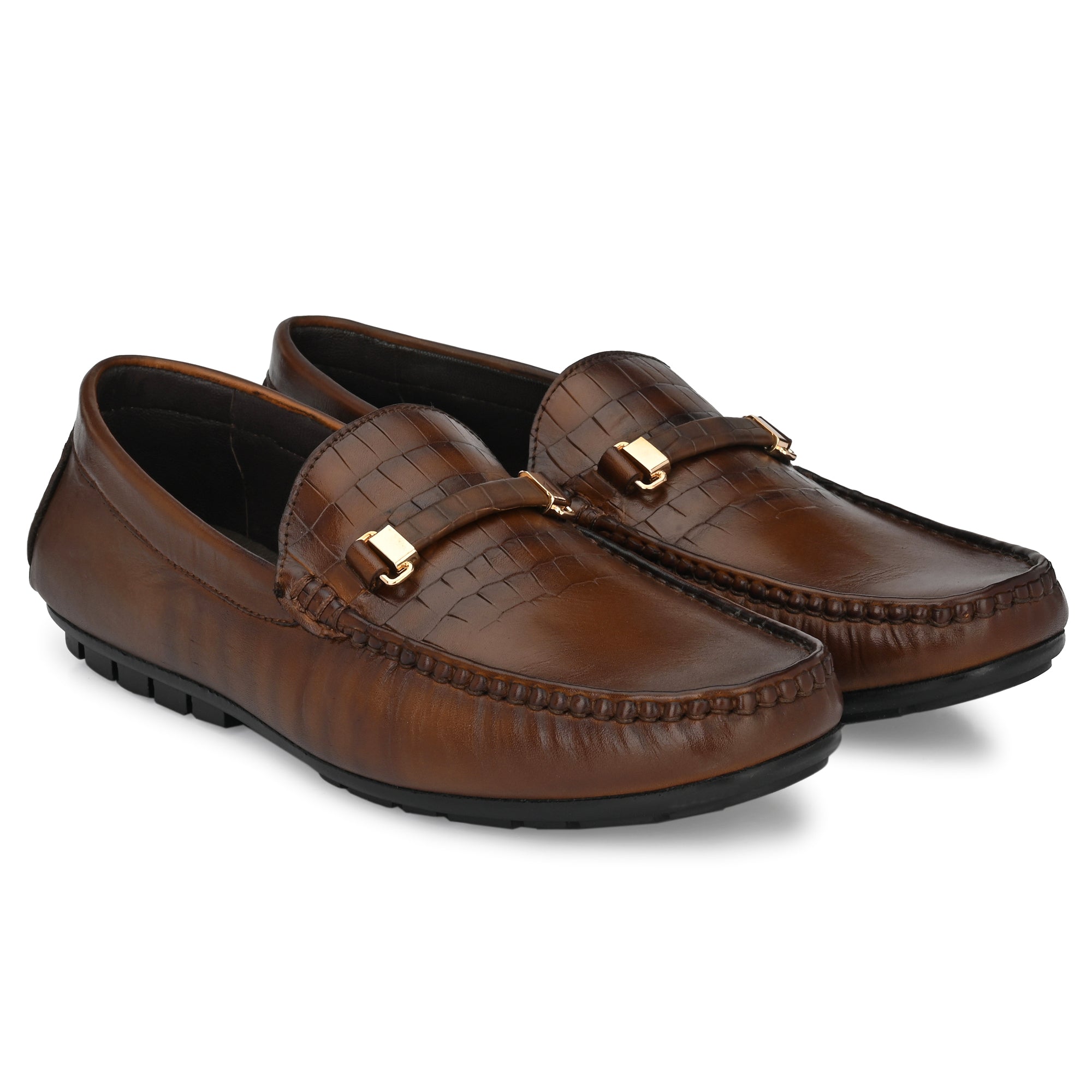 egoss-shoes Buckled Formal Loafers For Men by Egoss