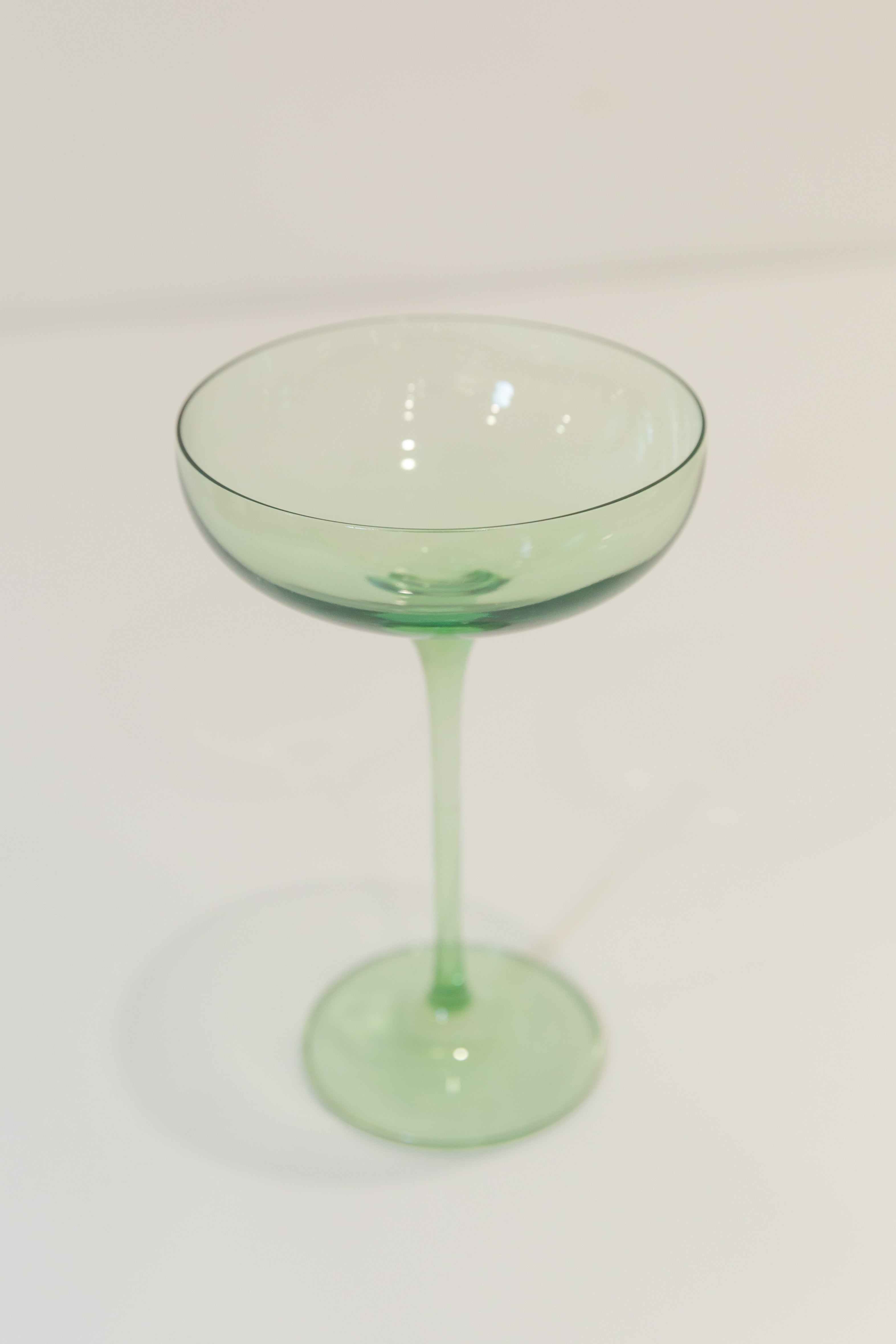 Estelle Colored Glass Estelle Colored Champagne Coupe Stemware - Set of 6 {Mint Green} - view 3