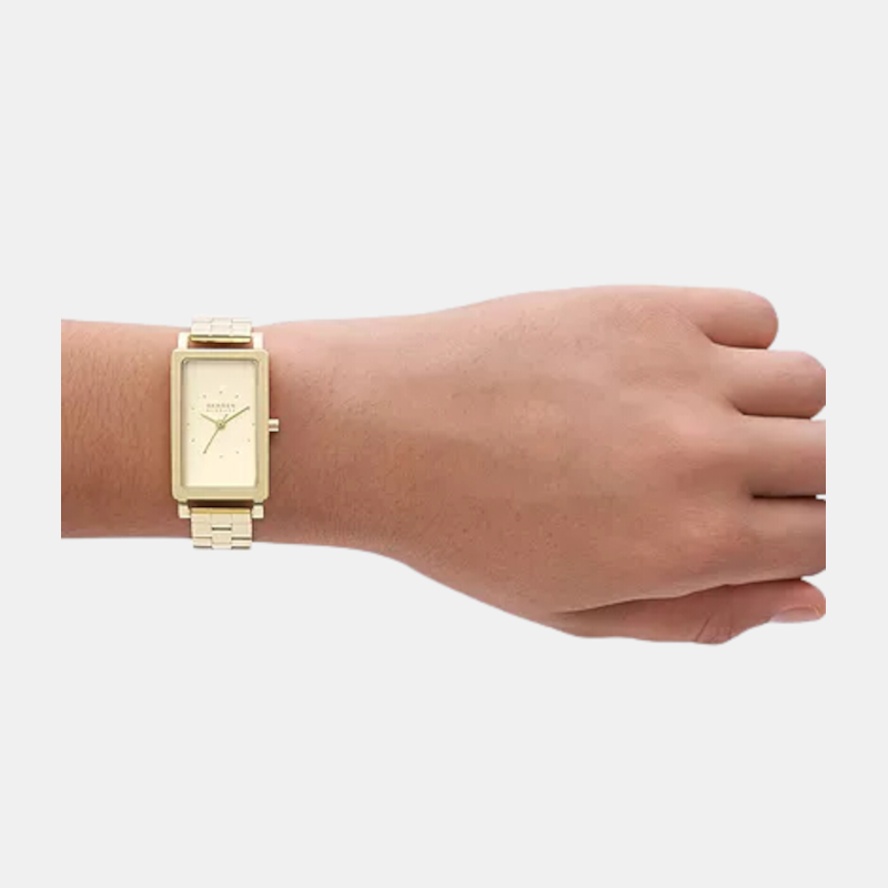 Skagen Hagen Men Quartz Gold Dial Analog Stainless Steel Watch SKW3098 - view 2
