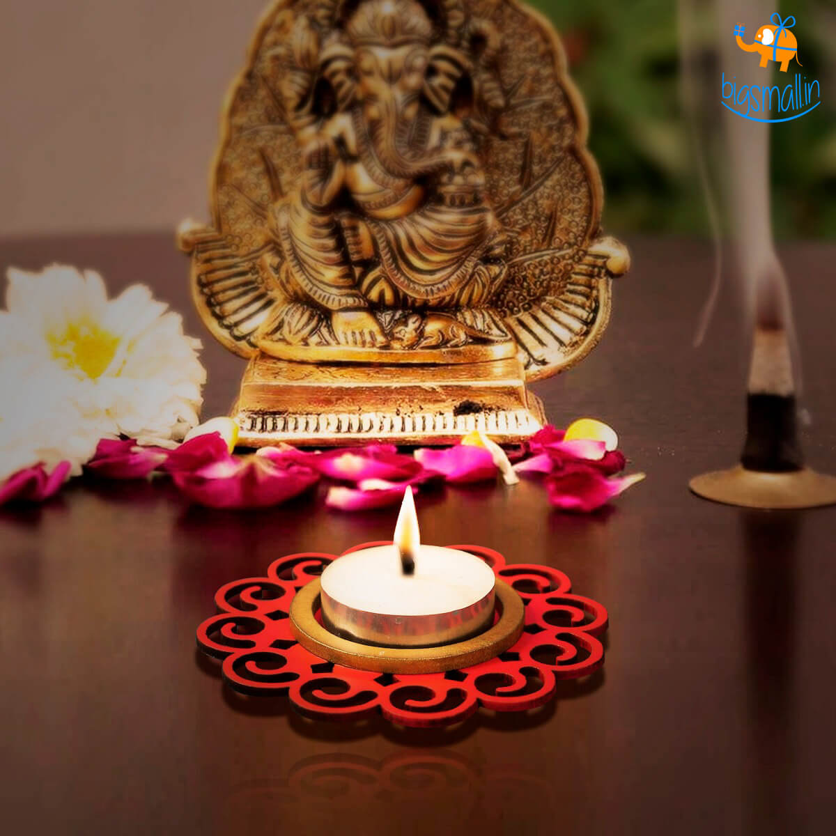 Bigsmall_cc Decorative Wooden Tea Light Holder - Set of 2 - view 37