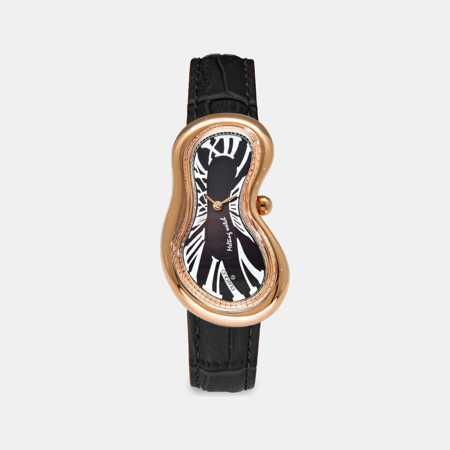 Exaequo Classic Unisex Quartz Black Dial Analog Leather Watch EX0003.0001