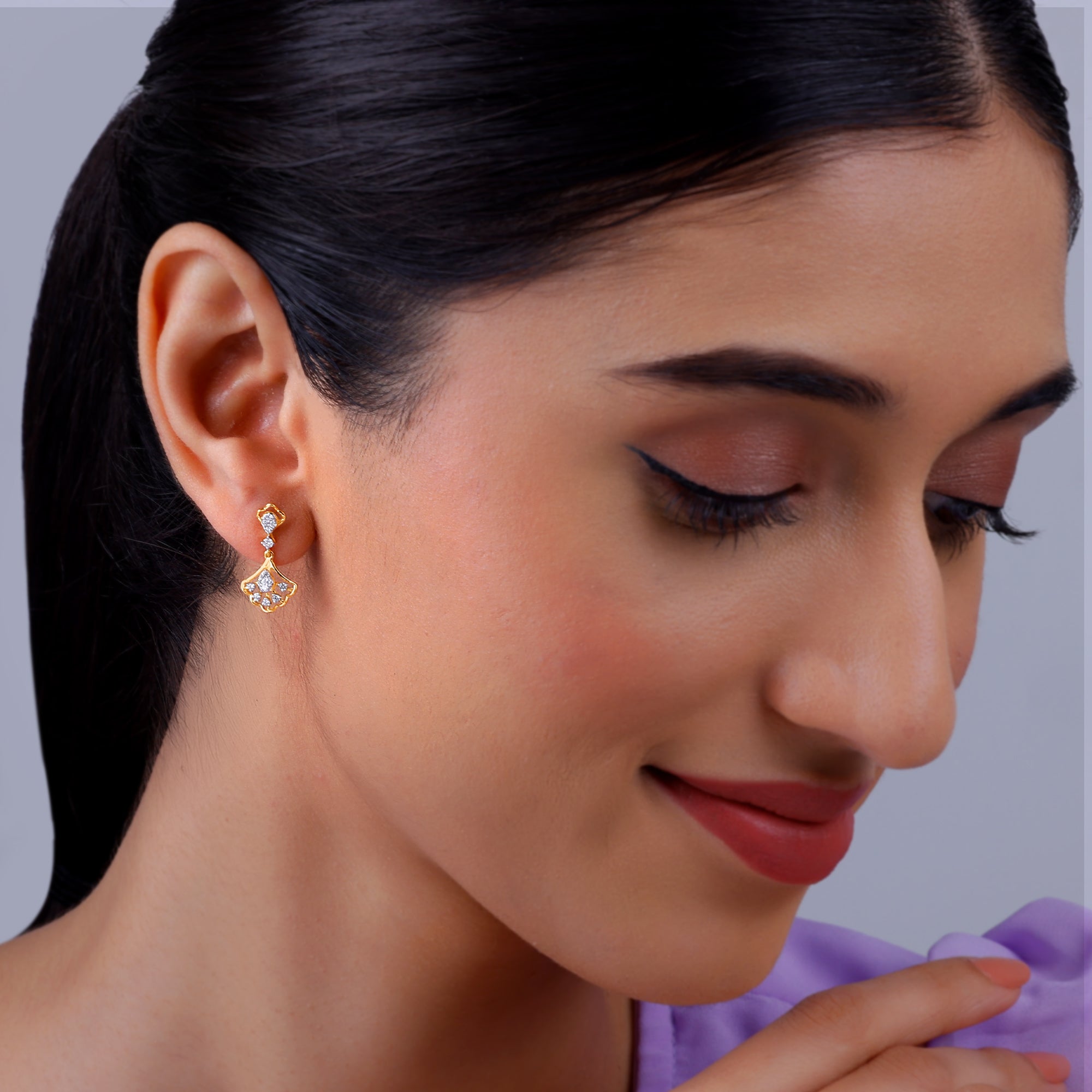 GIVA Jewellery Gold Bonita Earrings - view 3