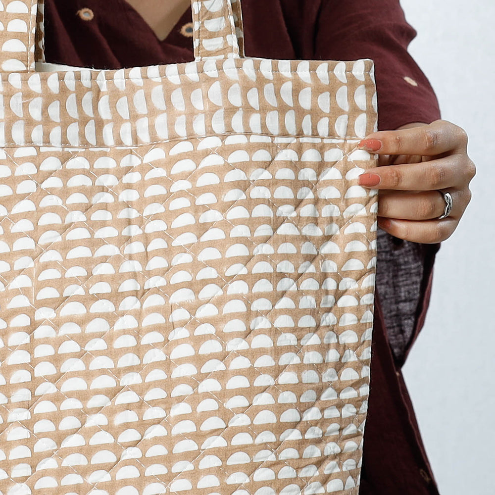 CHUTNEY CRAFT STUDIO Brown - Handcrafted Quilted Bagru Block Printed Shoulder Bag - view 3