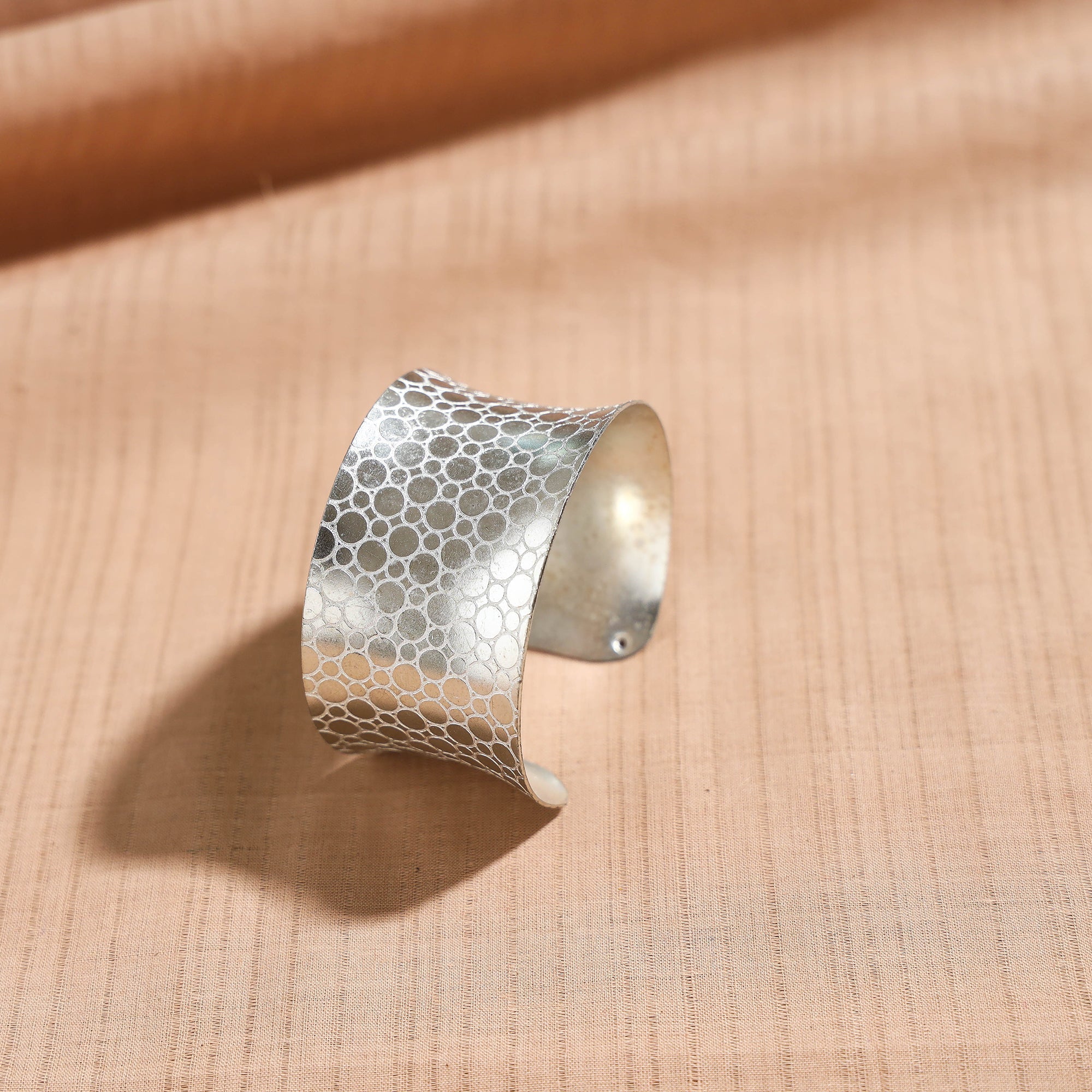 WHITE RIVER STORIES Antique Finish Oxidised German Silver Cuff Bracelet (Adjustable) - view 2