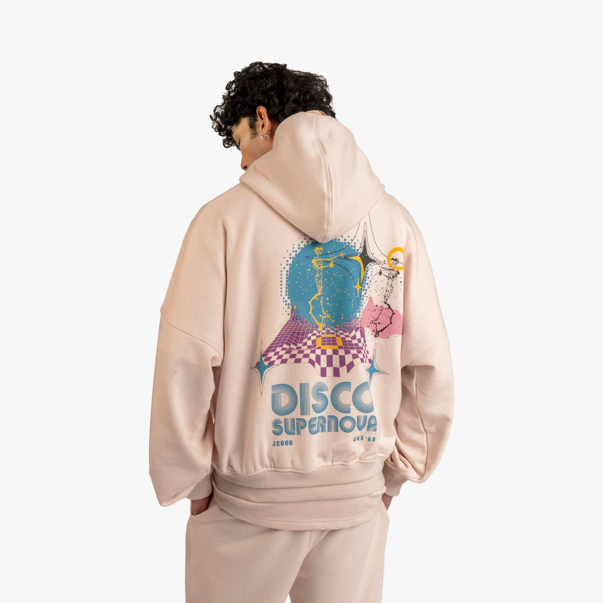 Superkicks | STARRY DISCO HOODIE { PEACH - view 6