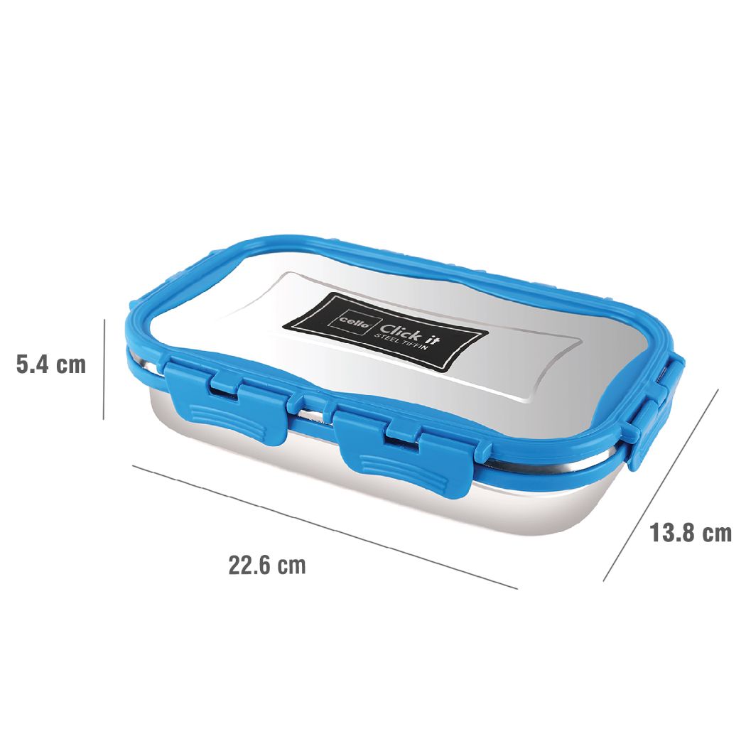 Cello Click It Stainless Steel Lunch Box, Big - view 9