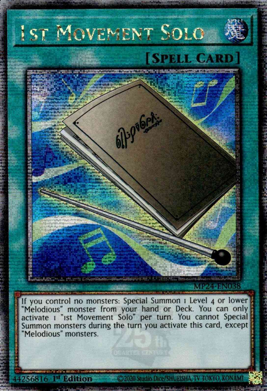 Yu-Gi-Oh! 1st Movement Solo - MP24-EN038 - Quarter Century Secret Rare - 1st Edition