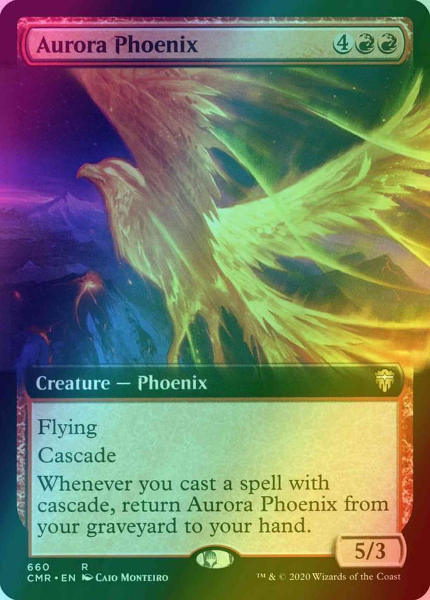 Aurora phoenix 660 – Magic Aurora Phoenix [660] [Extended Art] [Commander Legends] [Foil]