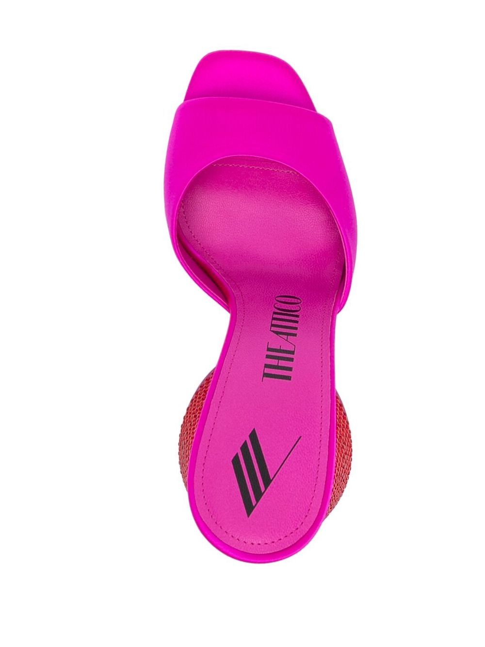 The Attico Luz embellished satin mules - view 2