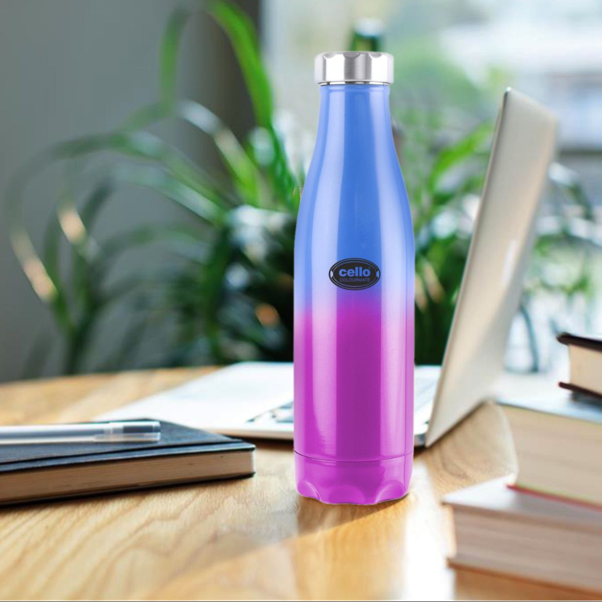 Cello Colourmate Flask, Vacusteel Water Bottle, 500ml - view 2