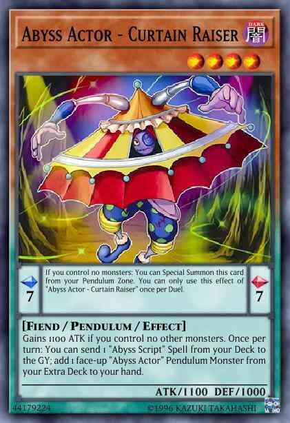 Yu-Gi-Oh! Abyss Actor - Curtain Raiser - BLLR-EN012 - Ultra Rare - 1st Edition