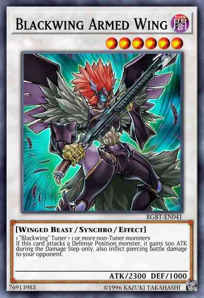 Yu-Gi-Oh! Blackwing Armed Wing - PGLD-EN078 - Gold Rare - Unlimited