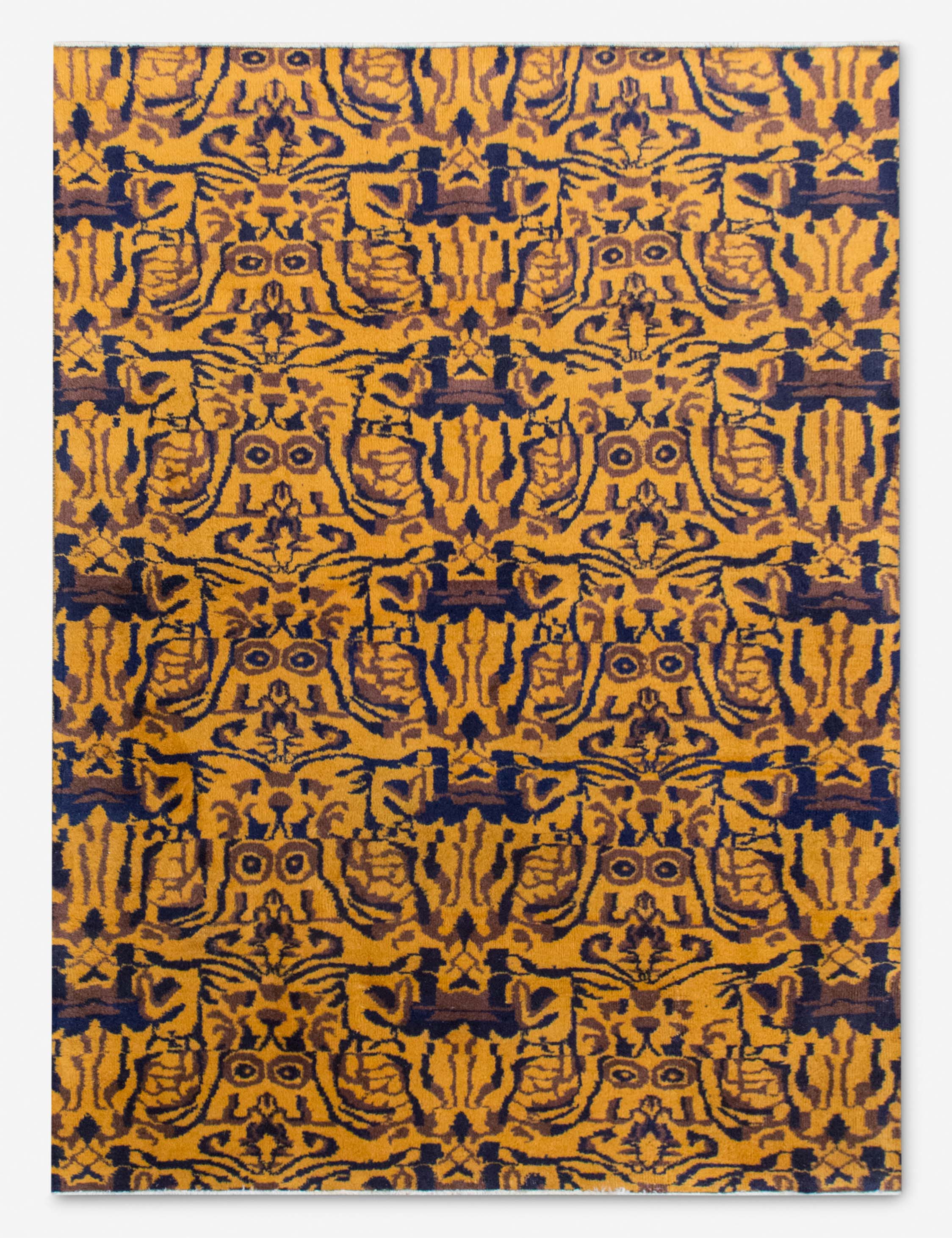 Lulu and Georgia Vintage Turkish Hand-Knotted Wool Rug No. 544, 4'9" x 6'7"