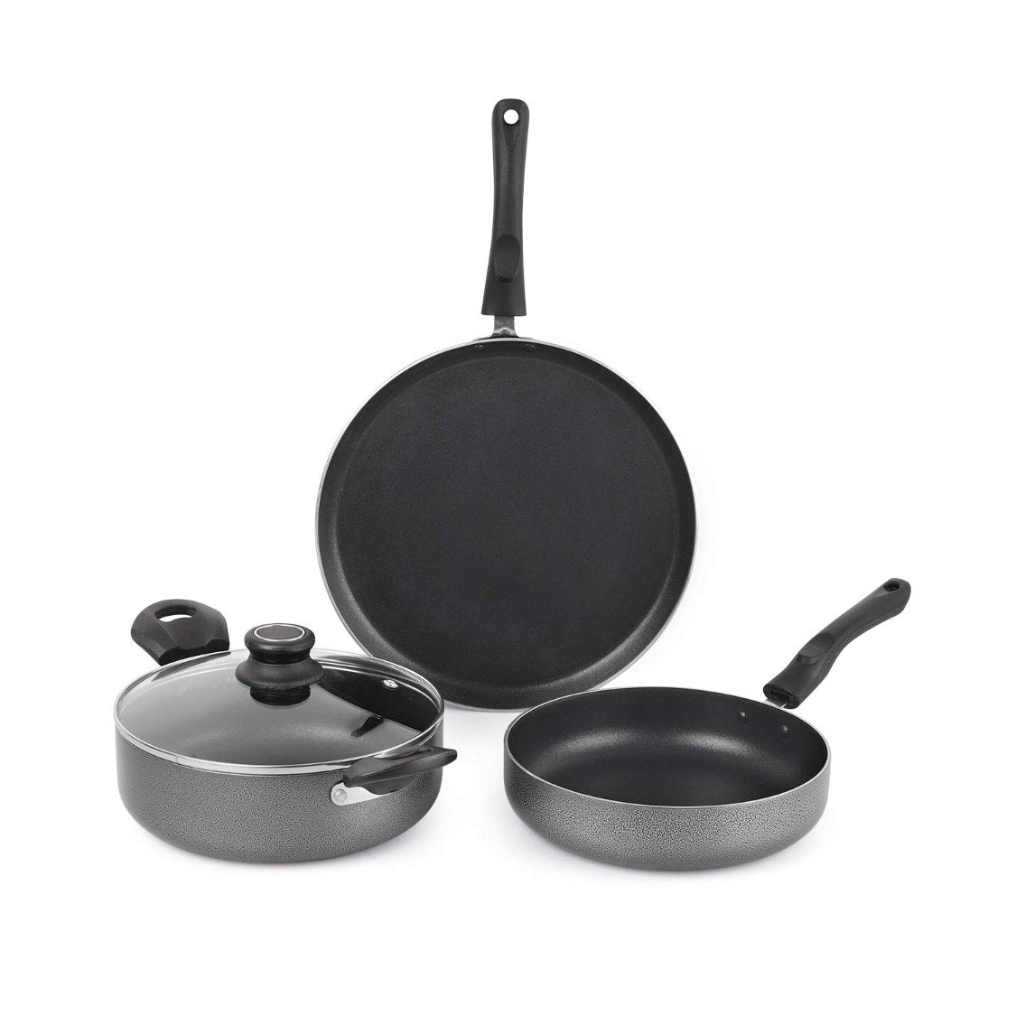 Cello Non-Stick Prima Induction Base Cookware Set, 3 Pieces - view 2