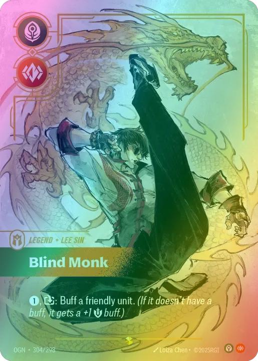 Blind monk lee – Riftbound Blind Monk (Lee Sin) (Overnumbered) - 304/298 [Origins] [Foil]