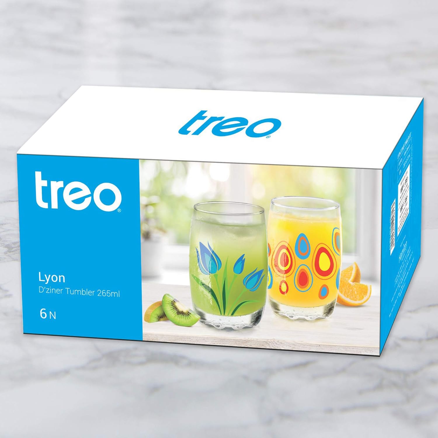 D Ziner Lyon Glass Tumbler (Treo by Milton) – Orange Red - view 4