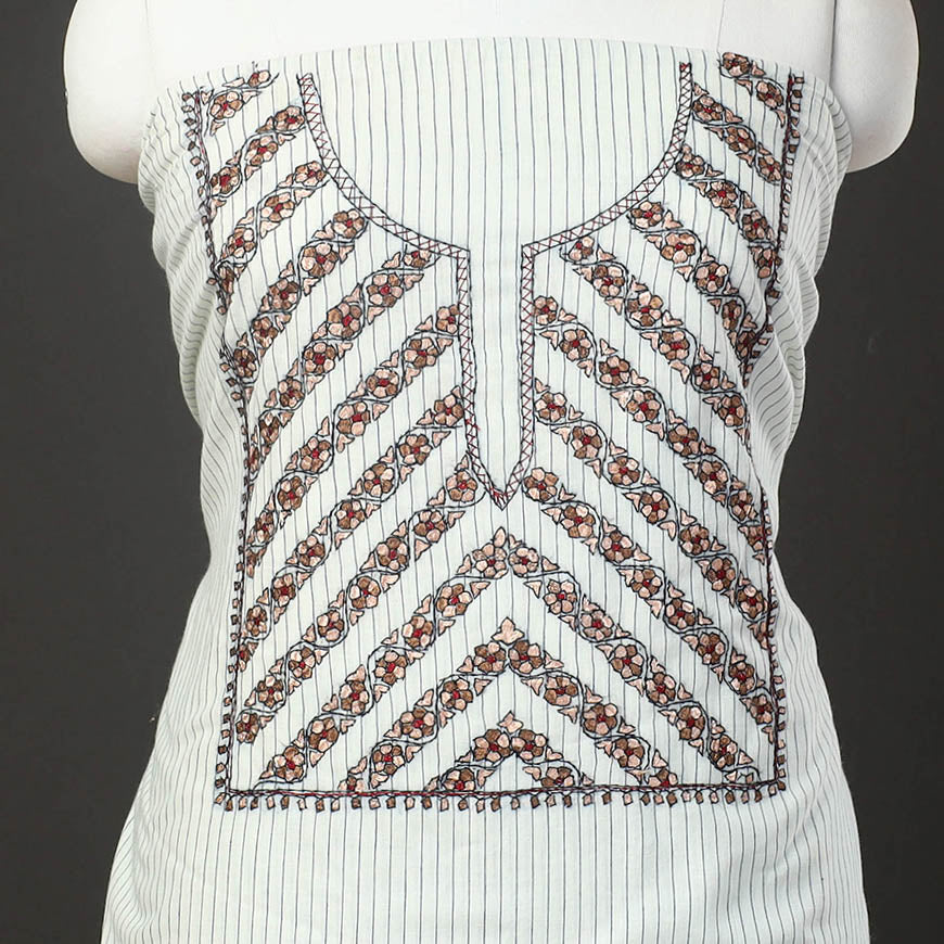 ITOKRI CRAFTS INITIATIVE 2pc Kashida Hand Embroidery Cotton Dress Material 40 - view 3