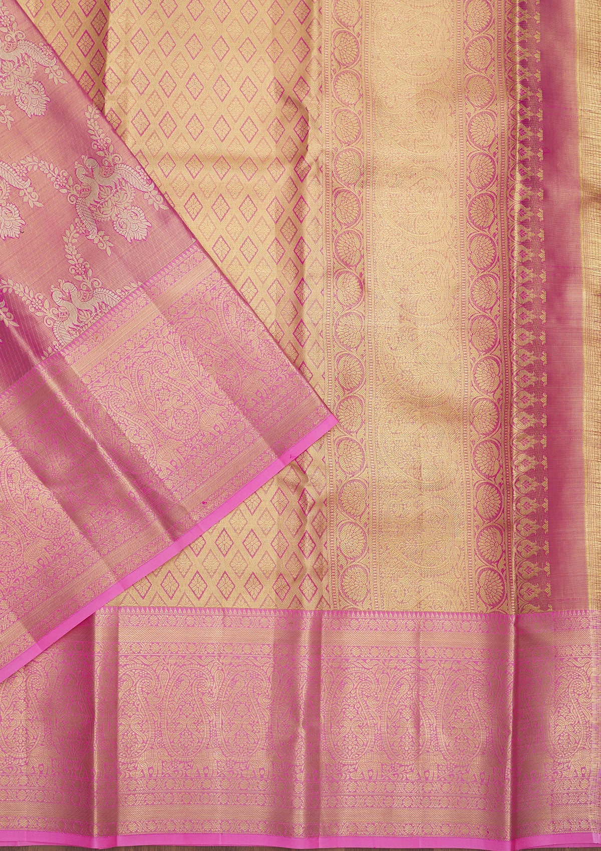 Koskii Pink Zariwork Pure Silk Saree – Women's - view 3