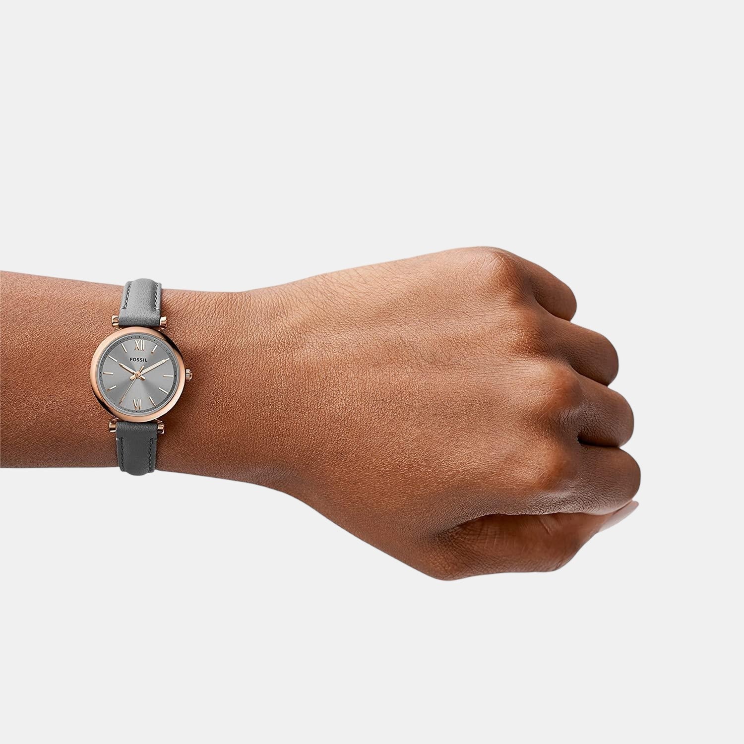 Fossil Carlie Mini Women Quartz Grey Dial Analog Leather Watch ES5068 - view 4