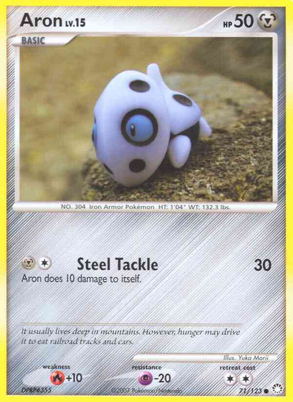 Common dp2-71 reverse – Pokémon Aron - 71/123 - Common [dp2-71] [Reverse Holo]