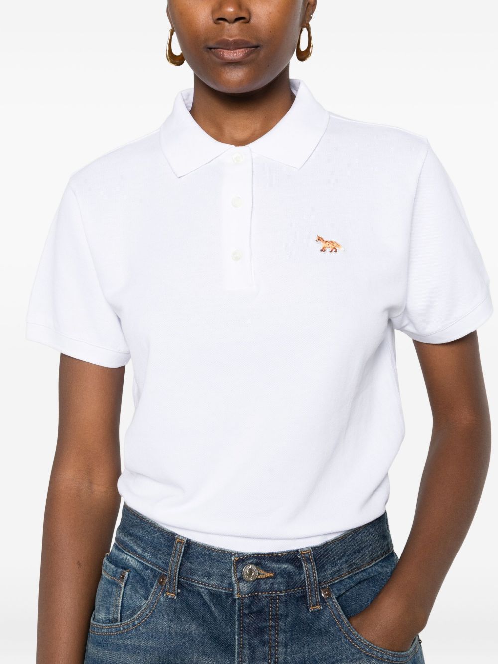 Maison Kitsuné Baby Fox-motif Polo Top – Cotton 100% - view 2
