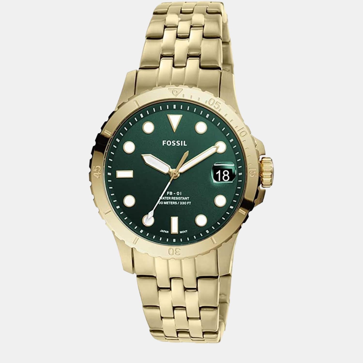 Fossil Fb-01 Women Quartz Green Dial Analog Stainless Steel Watch ES4746 - view 4