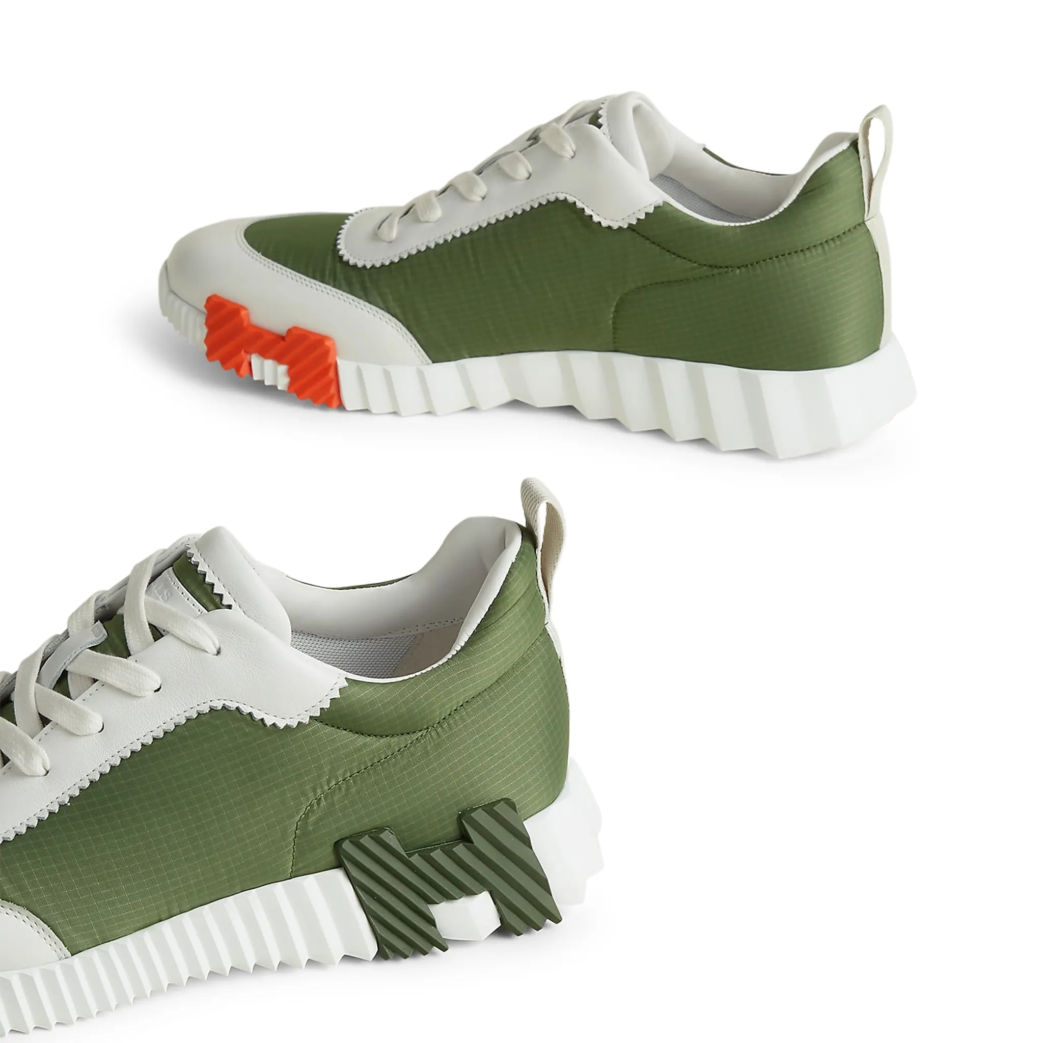Hermès Paris Ripstop Bouncing Sneaker Matcha White - view 5