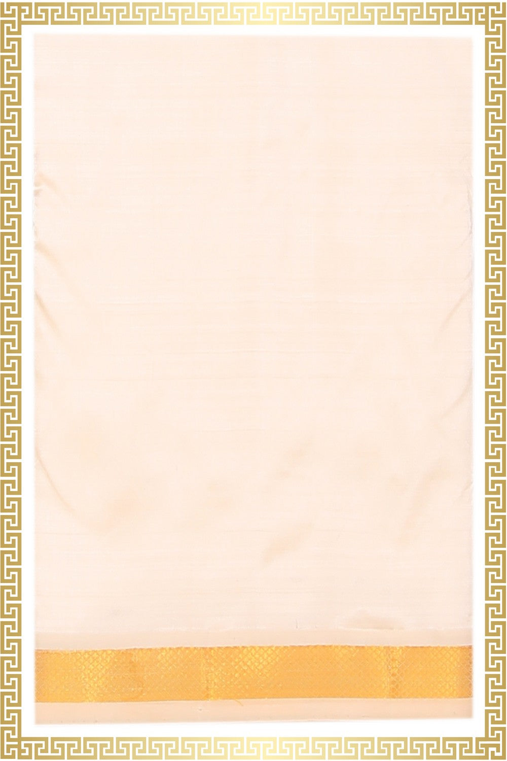Kalanjali Kanchi Silk Ivory Off-White Dhoti With Kanduva (8 X 4)