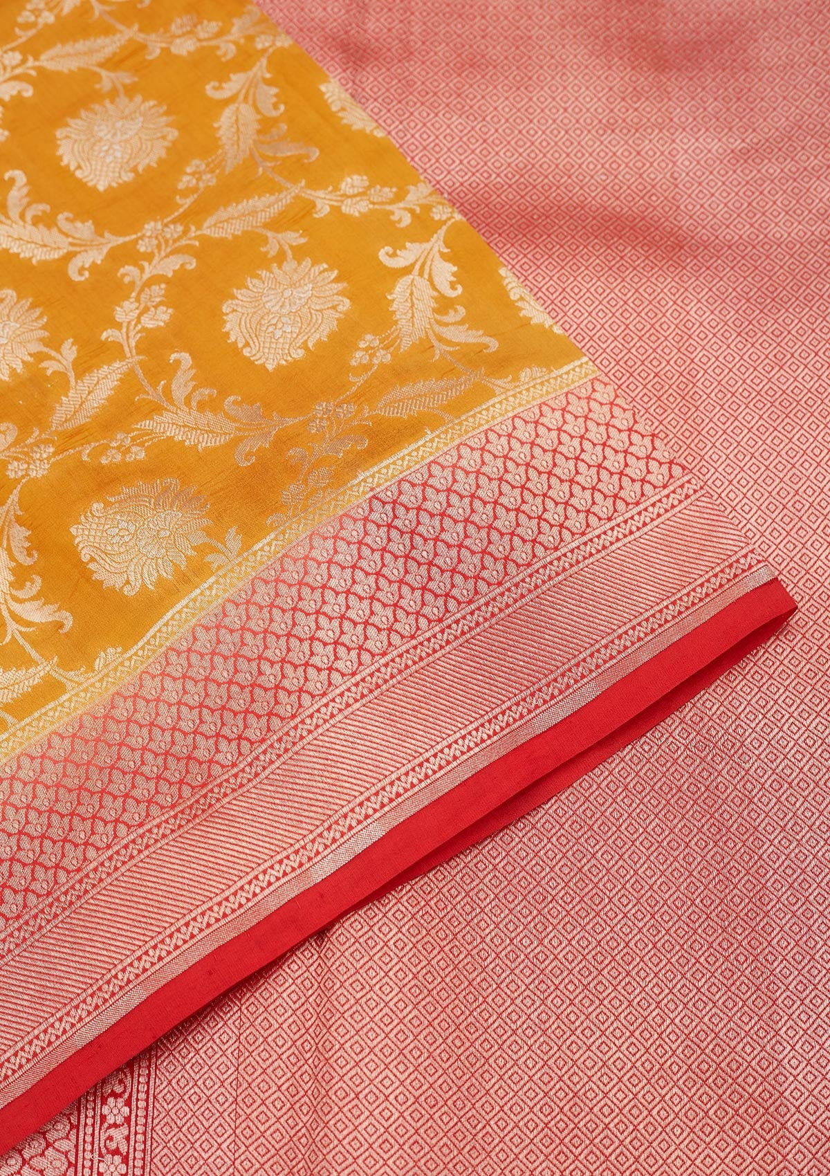 Koskii Yellow Zariwork Pure Silk Saree – Women's - view 4