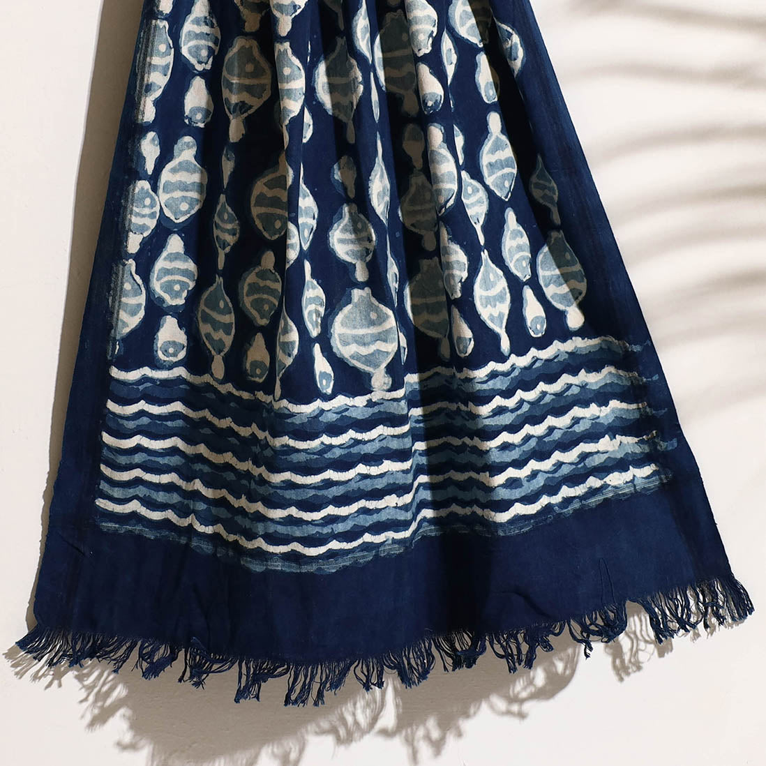 BINDAAS UNLIMITED Blue - Bindaas Block Printed Handloom Cotton Towel - view 2