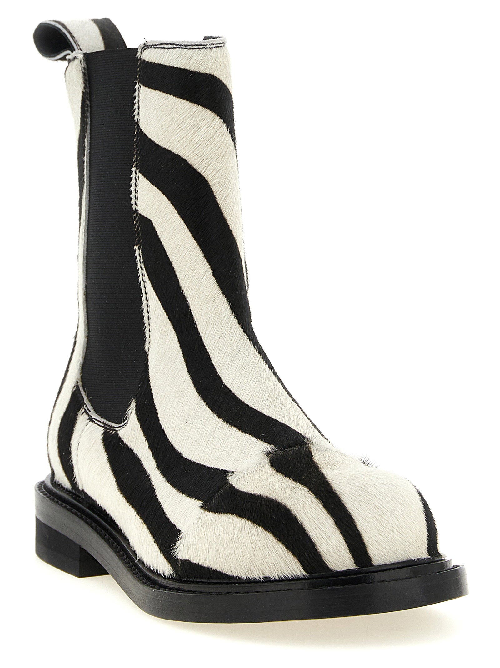 Moschino Zebra Pony Ankle Boots - view 2