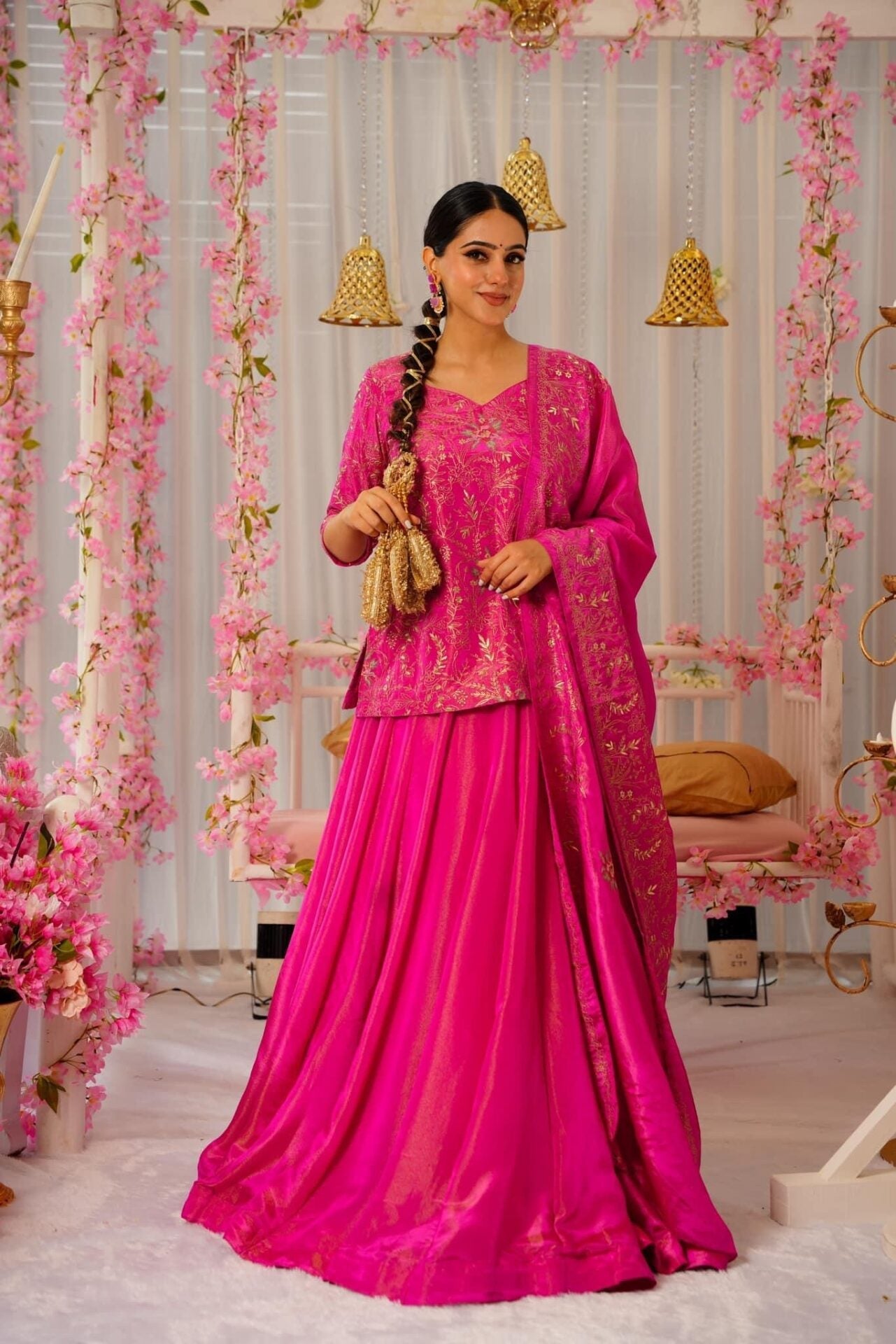 Idaho-o Sovereign pink lehenga choli set – Women's