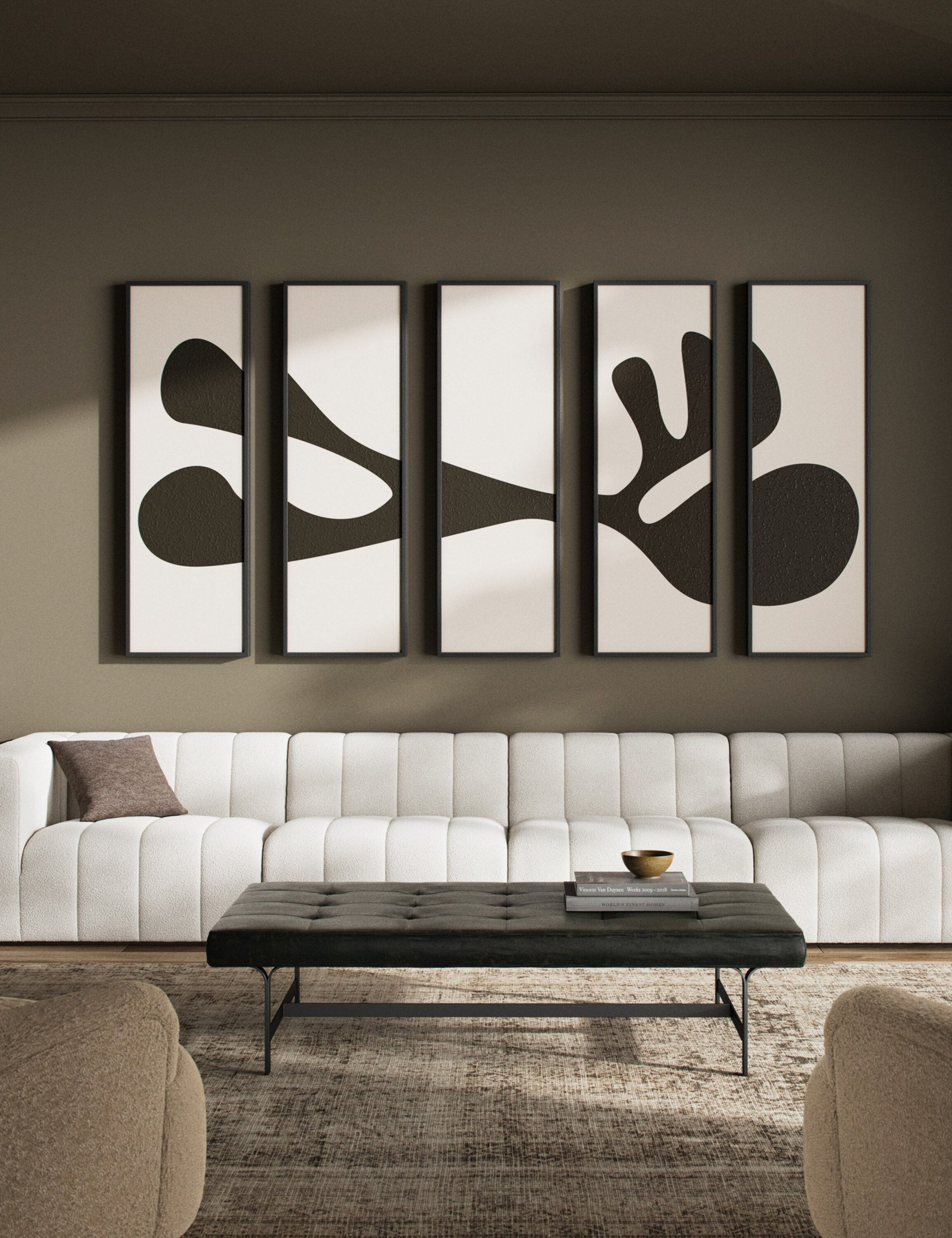 Lulu and Georgia Organic Shape I Wall Art (Set of 5) by FHAS Inhouse