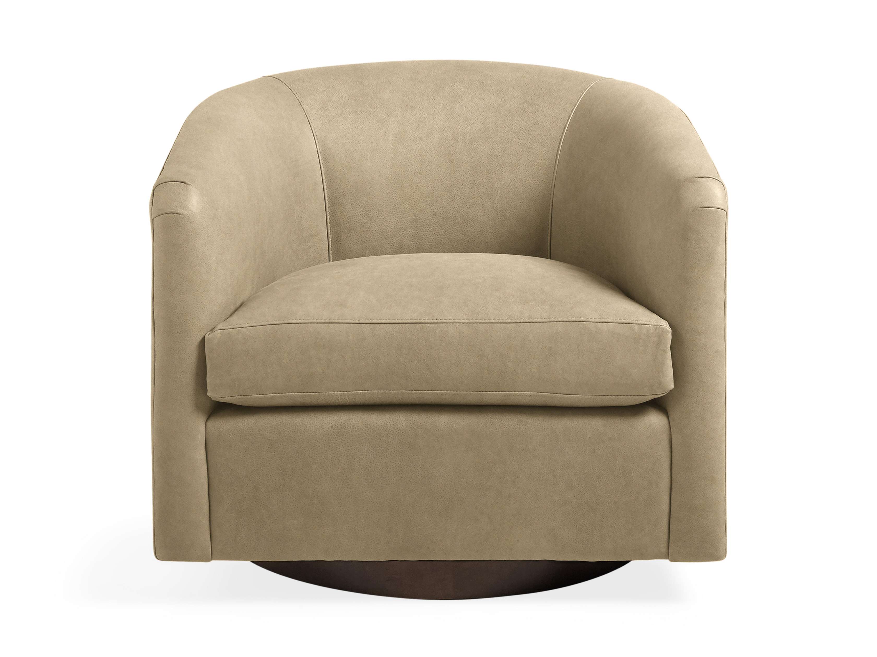 Arhaus Bowan Leather Swivel Chair