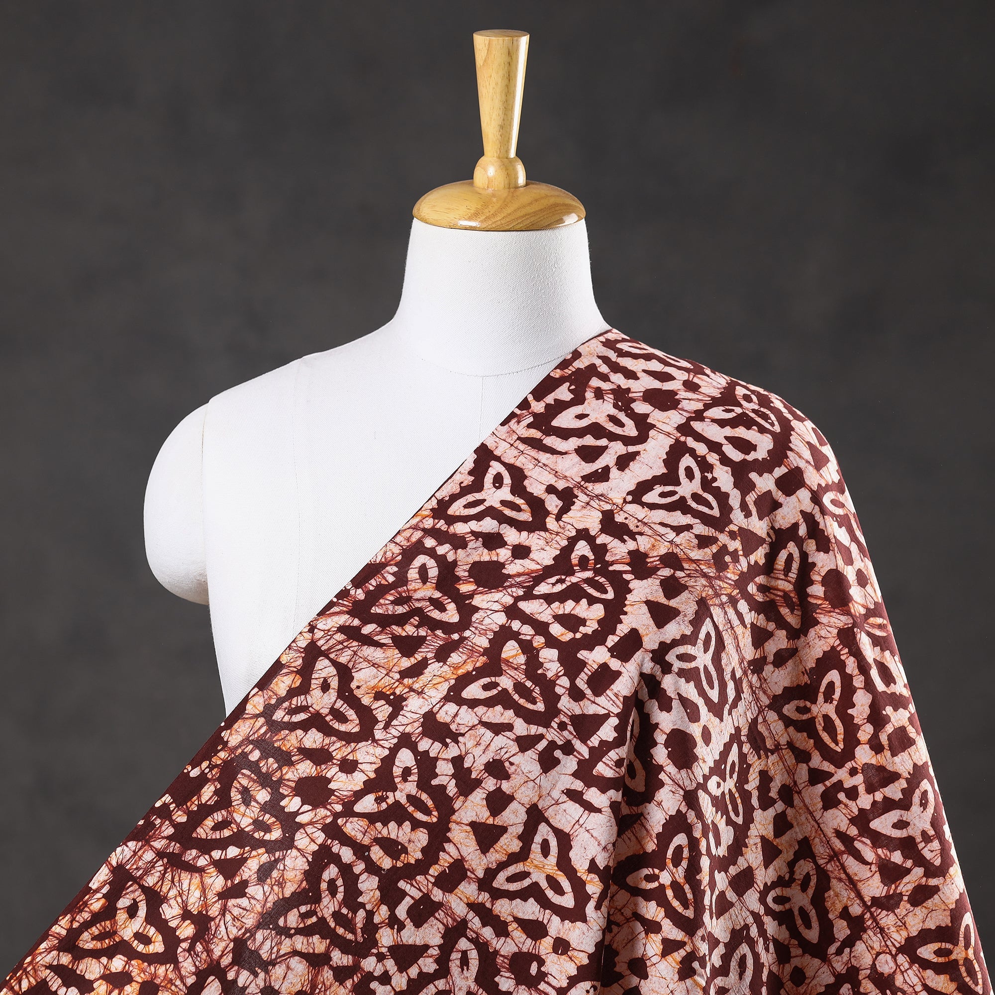 BATIK BY MD. SHARIFF Brown - Hand Printed Cotton Batik Fabric