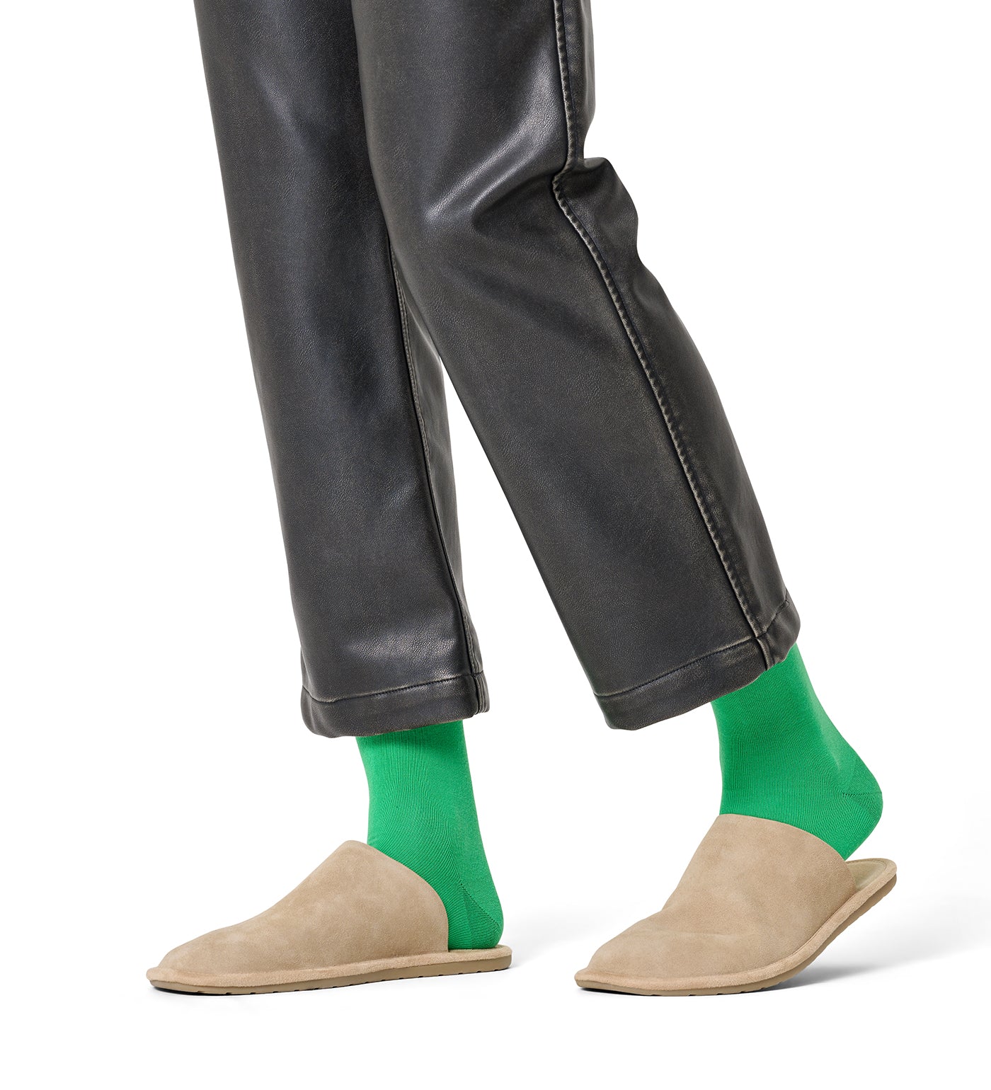 Happy Socks Unisex Green Solid Color Crew Length Socks for Women and Men - view 2