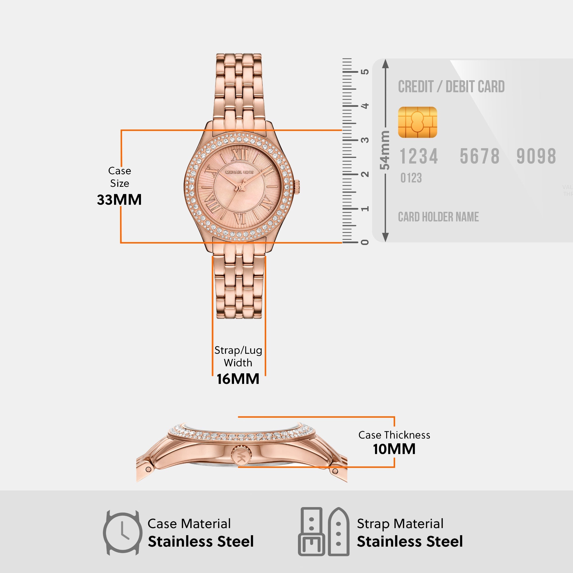 Michael Kors Harlowe Women Quartz Mother Of Pearl Dial Analog Stainless Steel Watch MK4845 - view 6