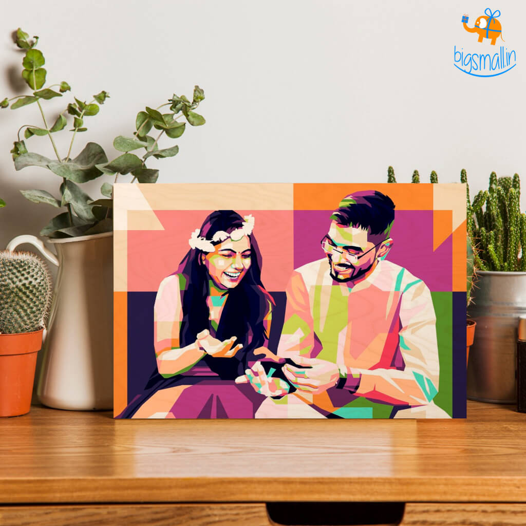 Chitra Chaya Personalized Pop Art Wooden Frame - view 7