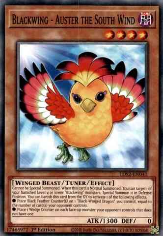 Yu-Gi-Oh! Blackwing - Auster the South Wind - LDS2-EN041 - Common - 1st Edition