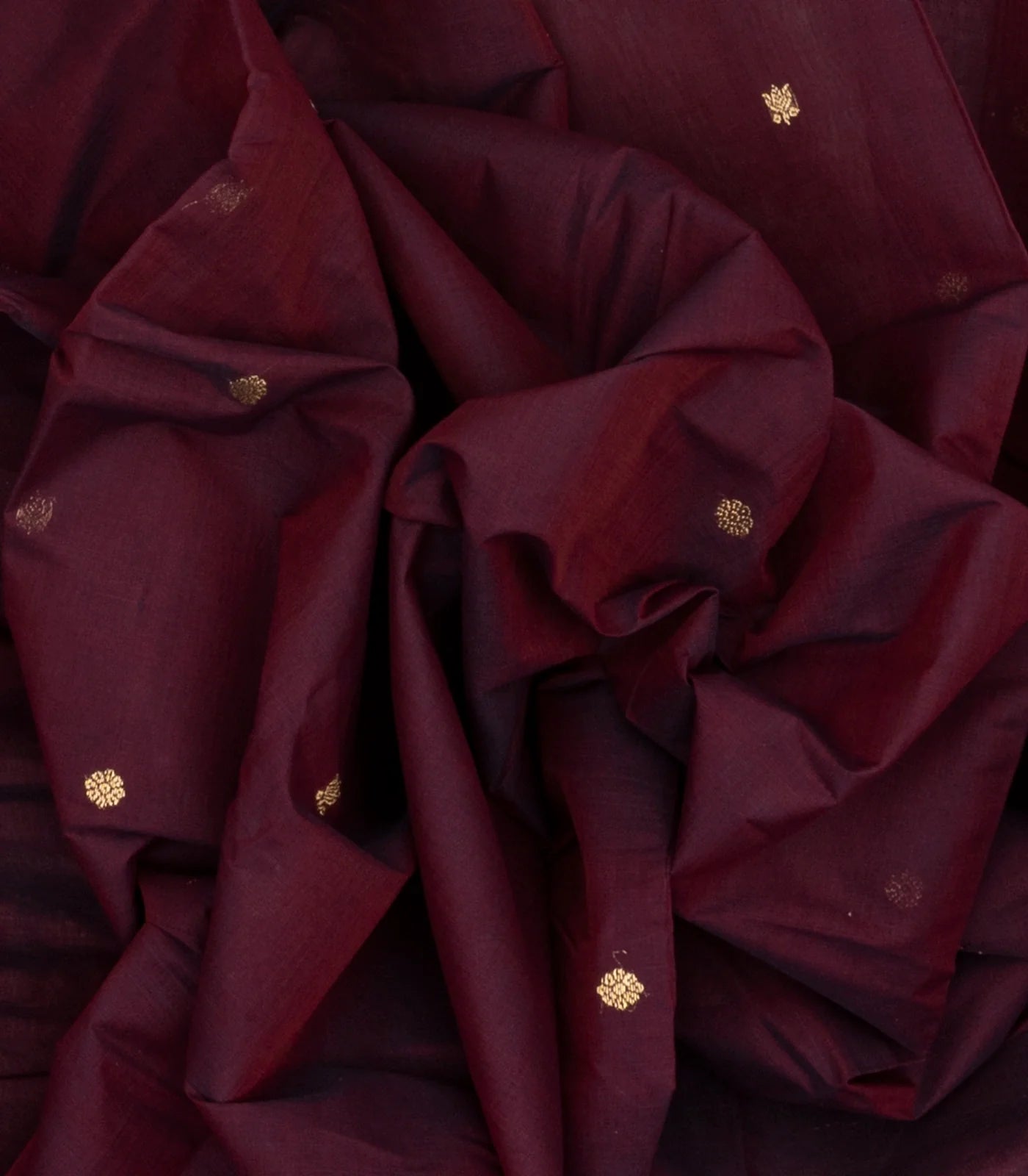 RmKV Magenta Handloom Kanchi Cotton Saree With Kamalam Buttas - view 3