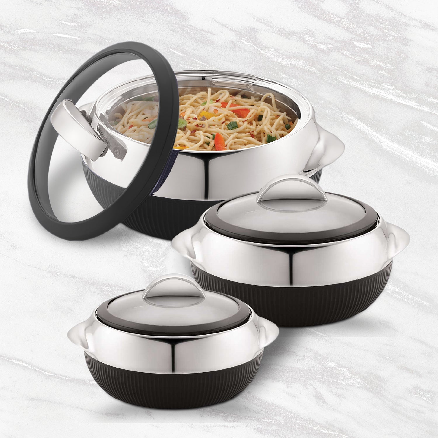 Cello Linea Insulated Casserole, Set of 3 - view 2