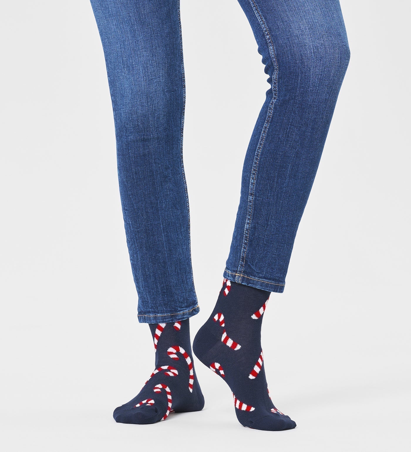 Happy Socks Unisex Candy Cane Crew Length Socks for Women and Men - view 5