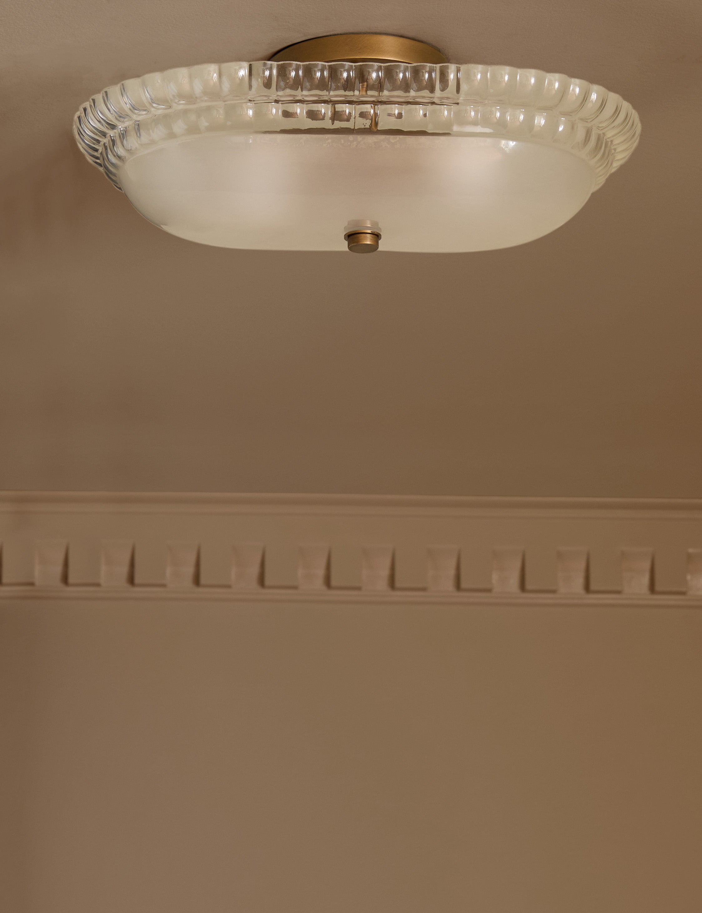 Lulu and Georgia Meridel Flush Mount Light – Aged Brass